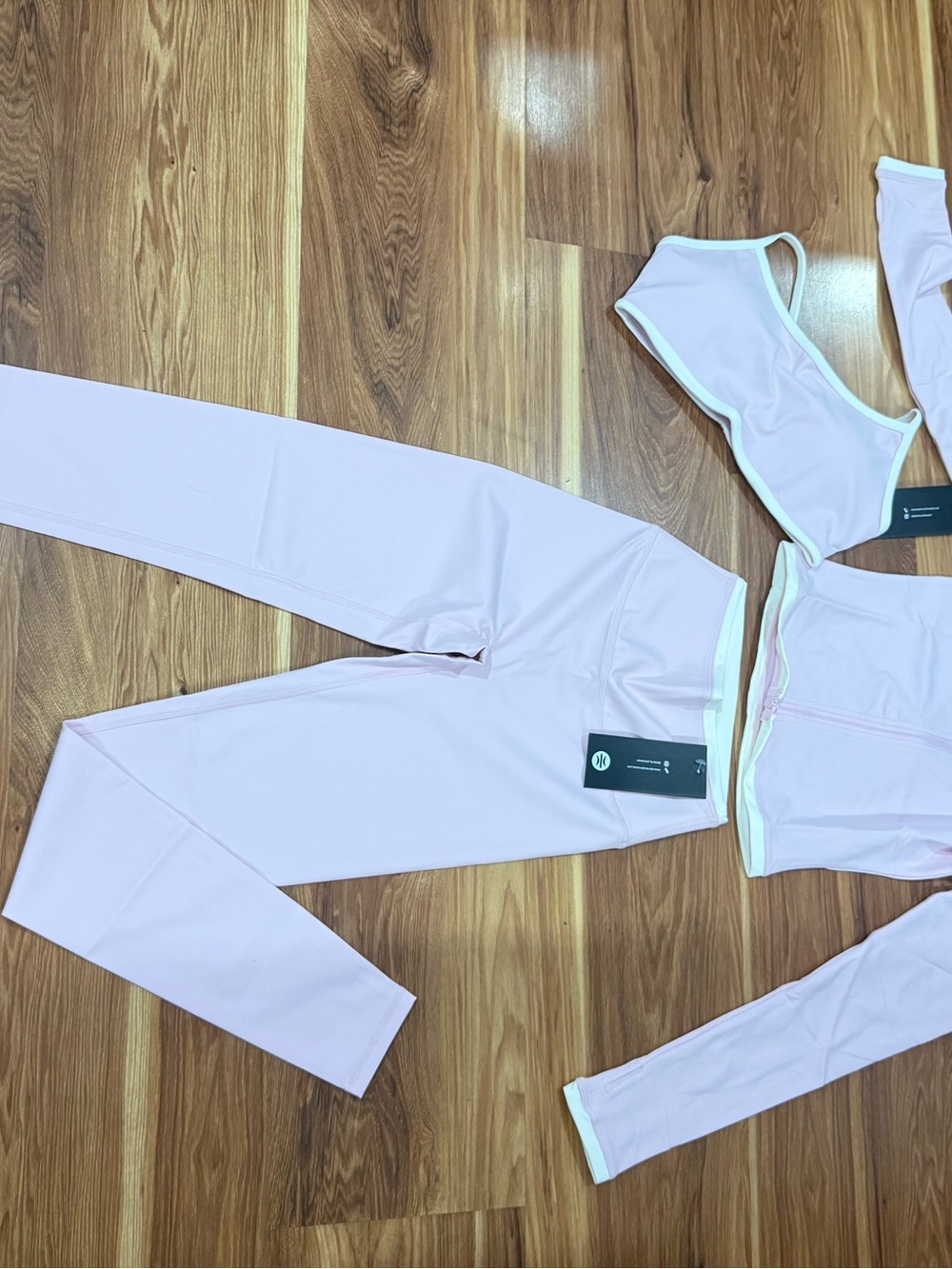 Light Pink Active Set - Sports Bra, Leggings & Jacket